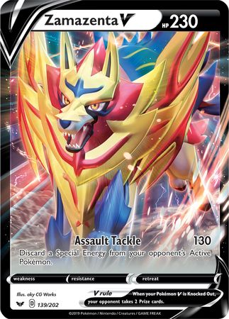 Zamazenta V (139/202) (Jumbo Card) [Sword & Shield: Base Set] | A1Comics