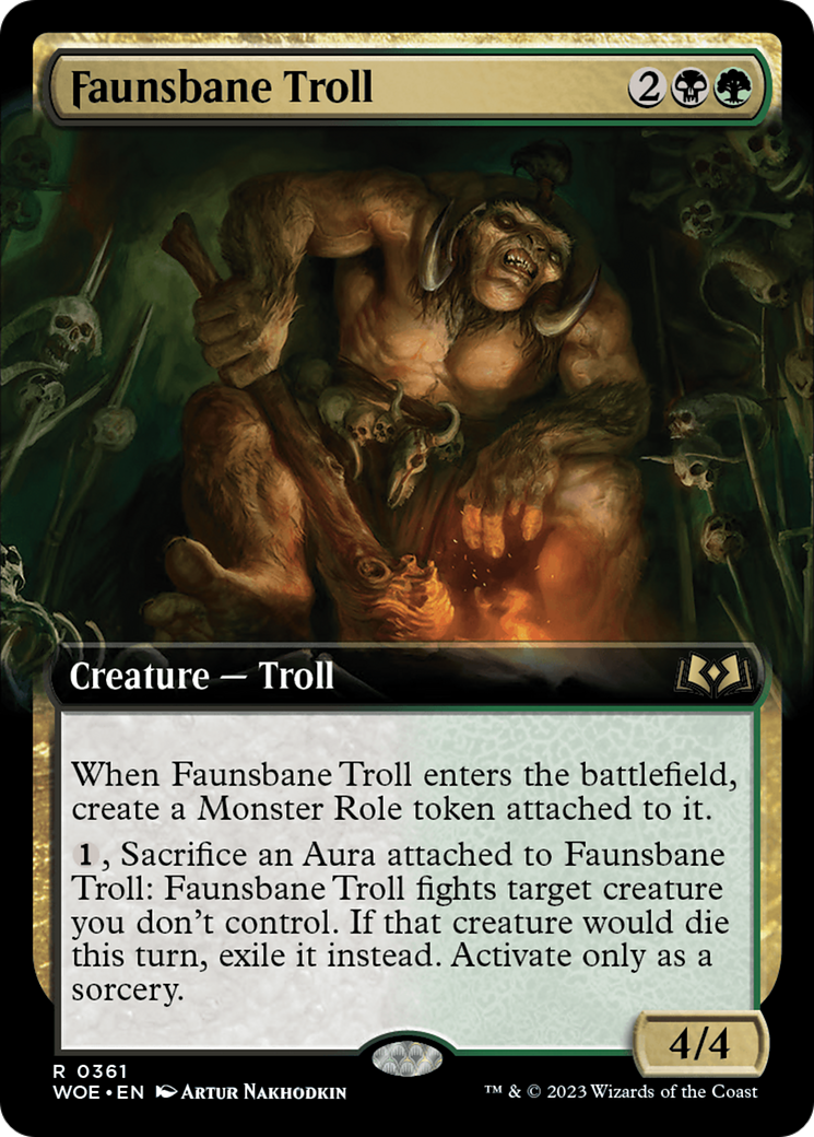 Faunsbane Troll (Extended Art) [Wilds of Eldraine] | A1Comics