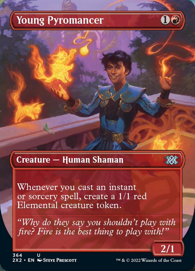 Young Pyromancer (Borderless Alternate Art) [Double Masters 2022] | A1Comics