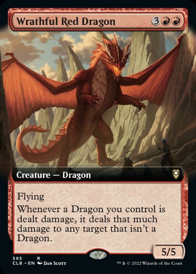 Wrathful Red Dragon (Extended Art) [Commander Legends: Battle for Baldur's Gate] | A1Comics