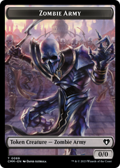 Human Warrior // Zombie Army Double-Sided Token [Commander Masters Tokens] | A1Comics