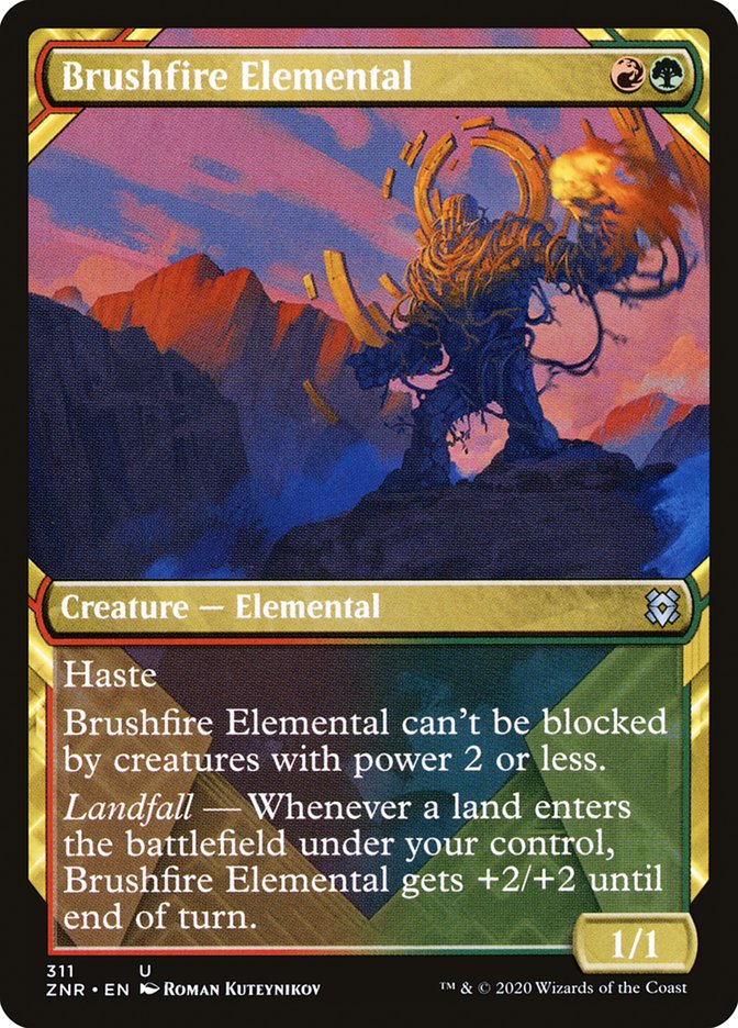 Brushfire Elemental (Showcase) [Zendikar Rising] | A1Comics