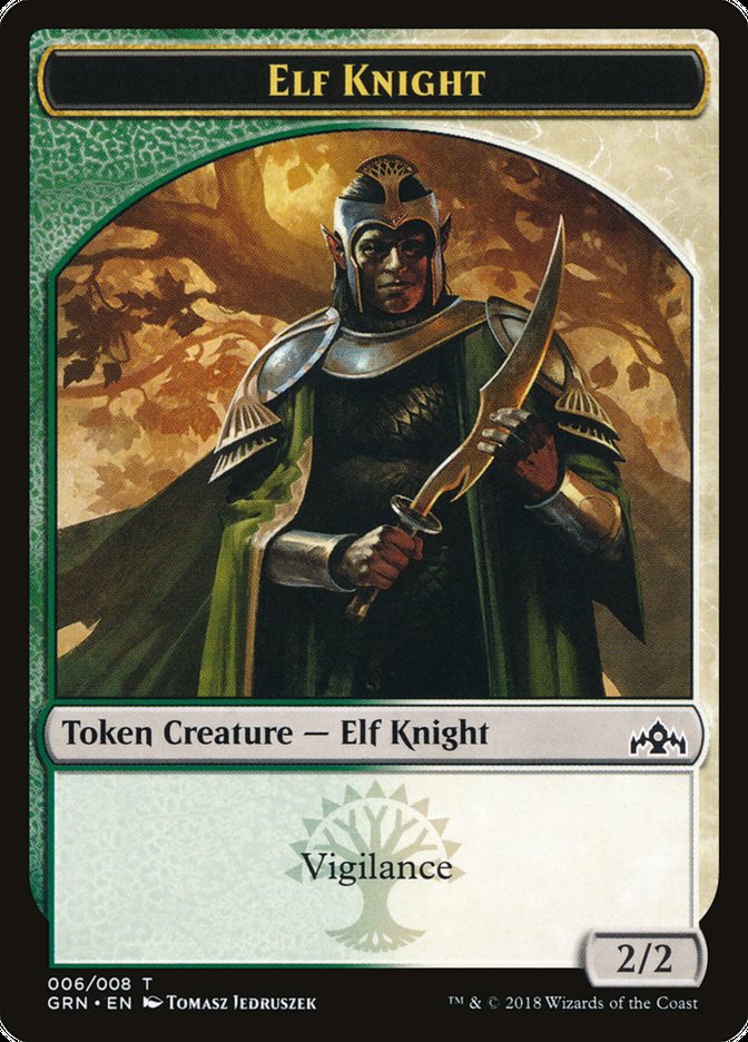 Saproling // Elf Knight Double-Sided Token [Guilds of Ravnica Guild Kit Tokens] | A1Comics