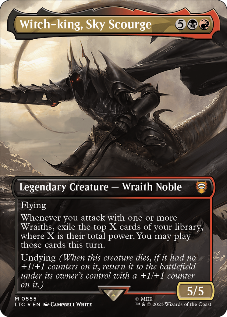 Witch-king, Sky Scourge (Borderless) (Surge Foil) [The Lord of the Rings: Tales of Middle-Earth Commander] | A1Comics