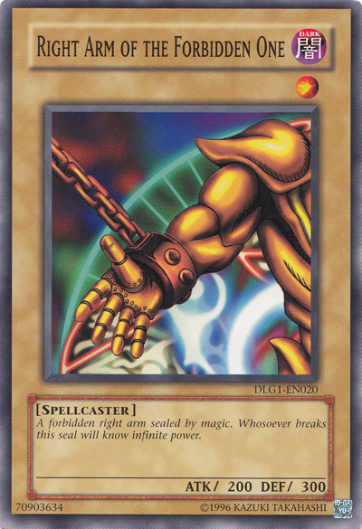 Right Arm of the Forbidden One [DLG1-EN020] Common | A1Comics