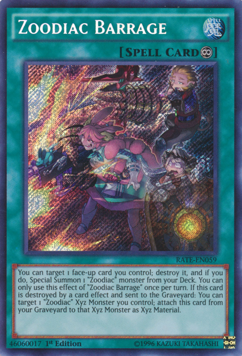 Zoodiac Barrage [RATE-EN059] Secret Rare | A1Comics