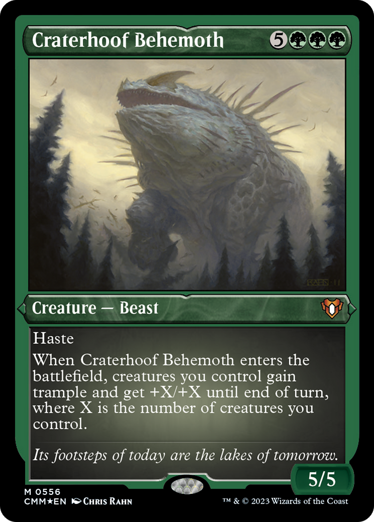 Craterhoof Behemoth (Foil Etched) [Commander Masters] | A1Comics