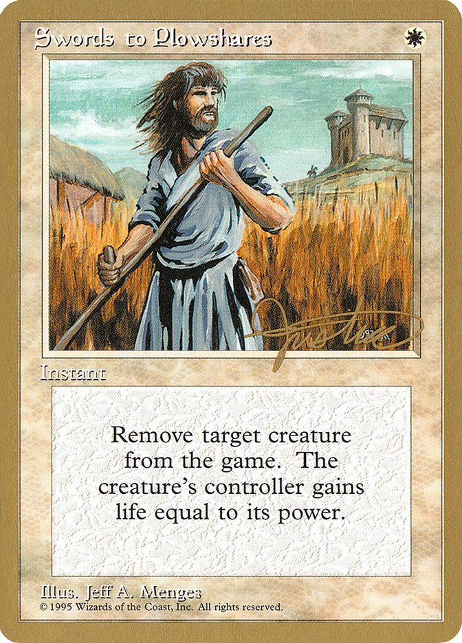 Swords to Plowshares (Mark Justice) [Pro Tour Collector Set] | A1Comics