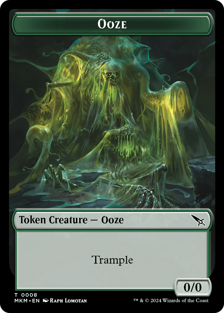 Ooze // A Mysterious Creature Double-Sided Token [Murders at Karlov Manor Tokens] | A1Comics