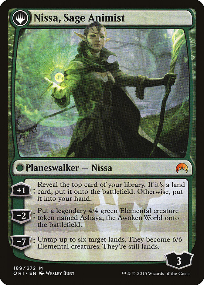 Nissa, Vastwood Seer // Nissa, Sage Animist [Magic Origins] | A1Comics