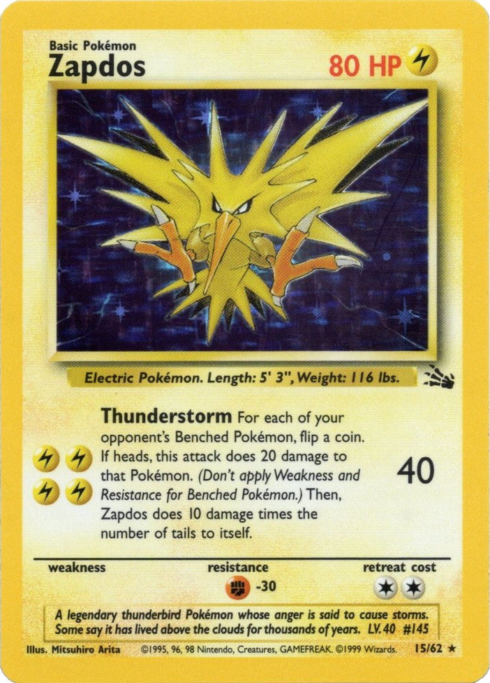 Zapdos (15/62) [Fossil Unlimited] | A1Comics