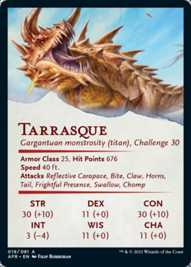 Tarrasque Art Card [Dungeons & Dragons: Adventures in the Forgotten Realms Art Series] | A1Comics