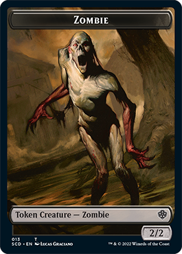 Zombie // Zombie Knight Double-Sided Token [Starter Commander Decks] | A1Comics