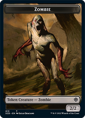 Zombie // Zombie Knight Double-Sided Token [Starter Commander Decks] | A1Comics