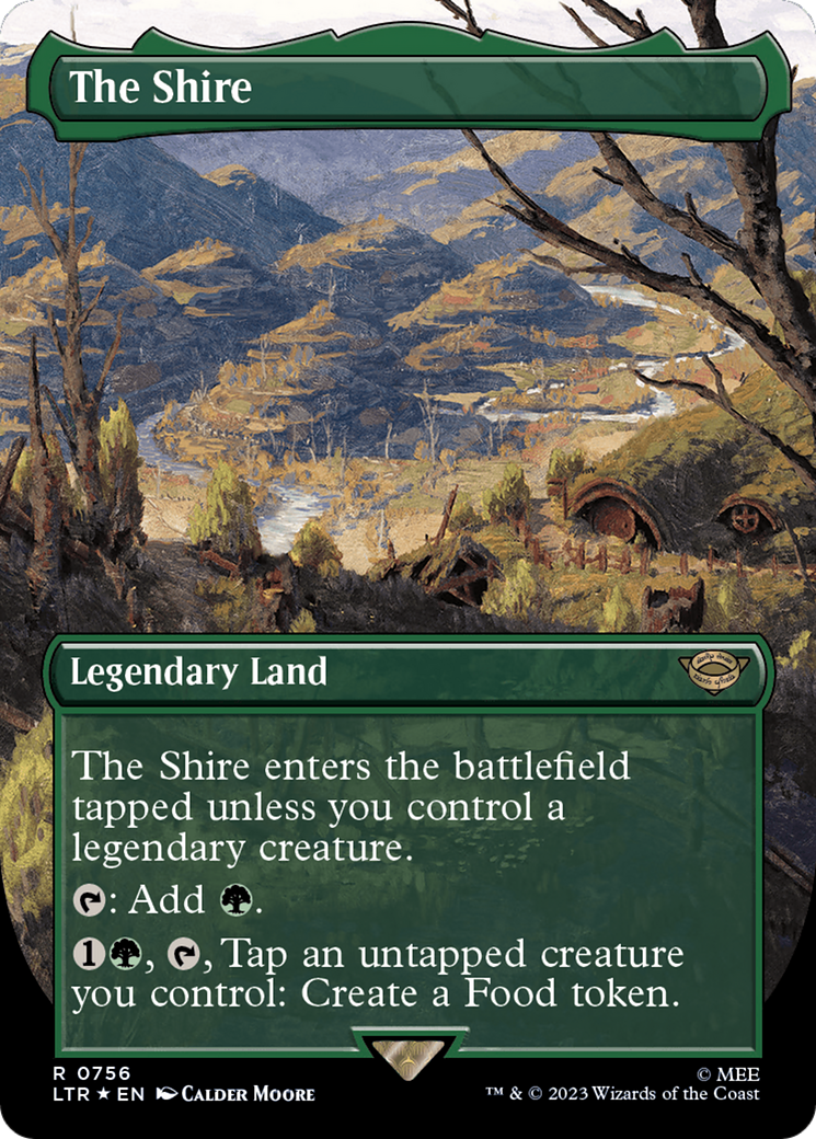 The Shire (Borderless) (Surge Foil) [The Lord of the Rings: Tales of Middle-Earth] | A1Comics