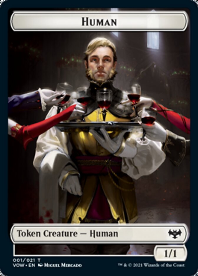 Human (001) // Zombie (005) Double-Sided Token [Innistrad: Crimson Vow Tokens] | A1Comics