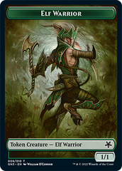 Dragon // Elf Warrior Double-Sided Token [Game Night: Free-for-All Tokens] | A1Comics