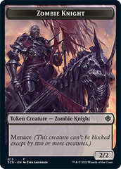 Zombie // Zombie Knight Double-Sided Token [Starter Commander Decks] | A1Comics