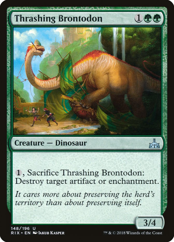 Thrashing Brontodon [Rivals of Ixalan] | A1Comics