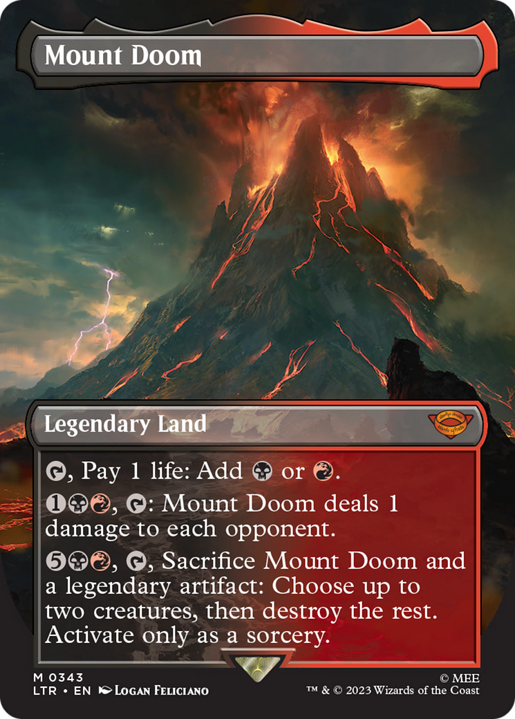 Mount Doom (Borderless Alternate Art) [The Lord of the Rings: Tales of Middle-Earth] | A1Comics