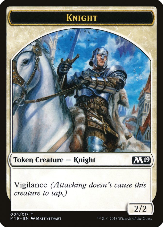 Knight Token [Core Set 2019 Tokens] | A1Comics