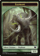 Zombie // Elephant Double-Sided Token [Commander 2015 Tokens] | A1Comics