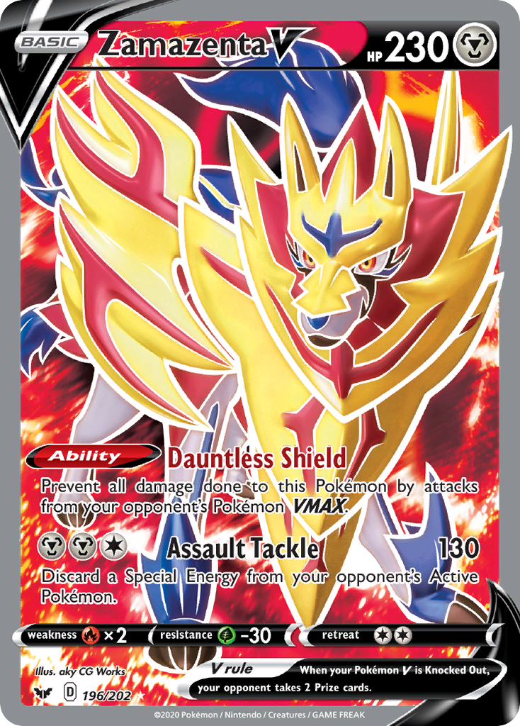 Zamazenta V (196/202) [Sword & Shield: Base Set] | A1Comics