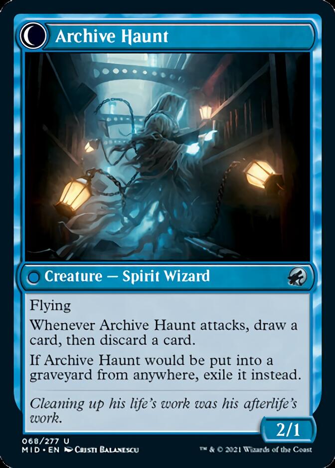 Overwhelmed Archivist // Archive Haunt [Innistrad: Midnight Hunt] | A1Comics