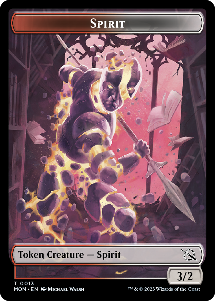 Warrior // Spirit (13) Double-Sided Token [March of the Machine Tokens] | A1Comics