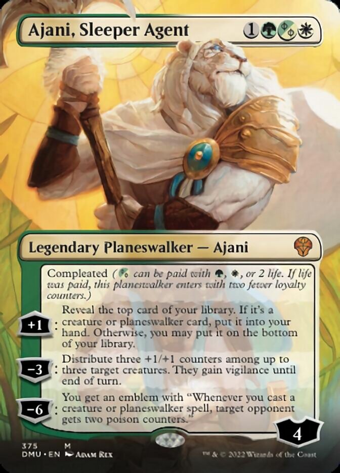 Ajani, Sleeper Agent (Borderless) (375) [Dominaria United] | A1Comics