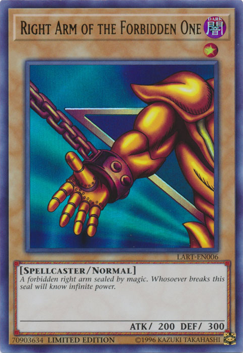 Right Arm of the Forbidden One [LART-EN006] Ultra Rare | A1Comics