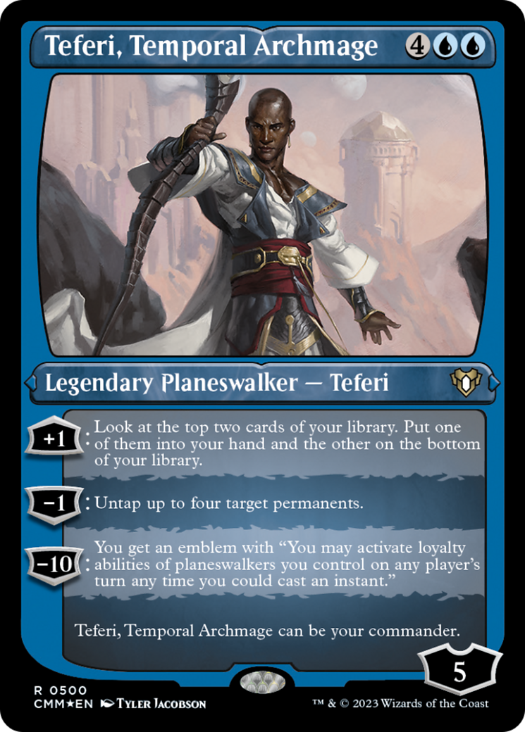 Teferi, Temporal Archmage (Foil Etched) [Commander Masters] | A1Comics