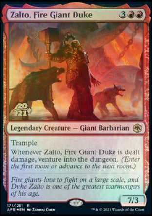 Zalto, Fire Giant Duke [Dungeons & Dragons: Adventures in the Forgotten Realms Prerelease Promos] | A1Comics