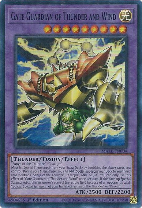 Gate Guardian of Thunder and Wind [MAZE-EN004] Super Rare | A1Comics