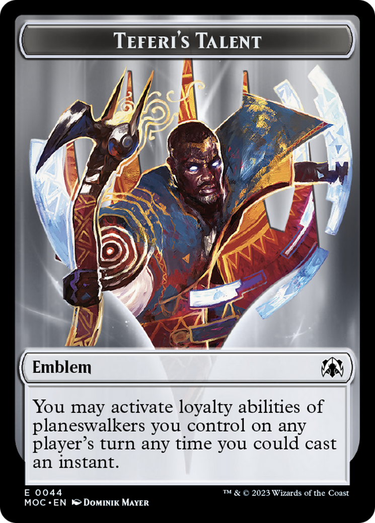 Teferi's Talent Emblem [March of the Machine Commander Tokens] | A1Comics