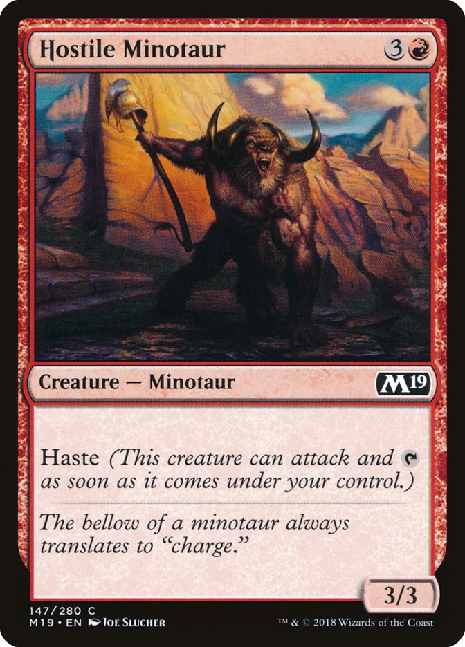 Hostile Minotaur [Core Set 2019] | A1Comics