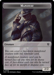 Saproling // Manifest Double-Sided Token [Murders at Karlov Manor Commander Tokens] | A1Comics