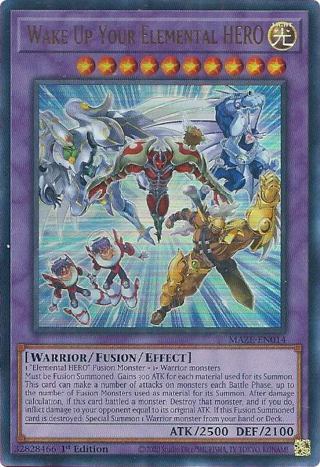 Wake Up Your Elemental HERO [MAZE-EN014] Ultra Rare | A1Comics