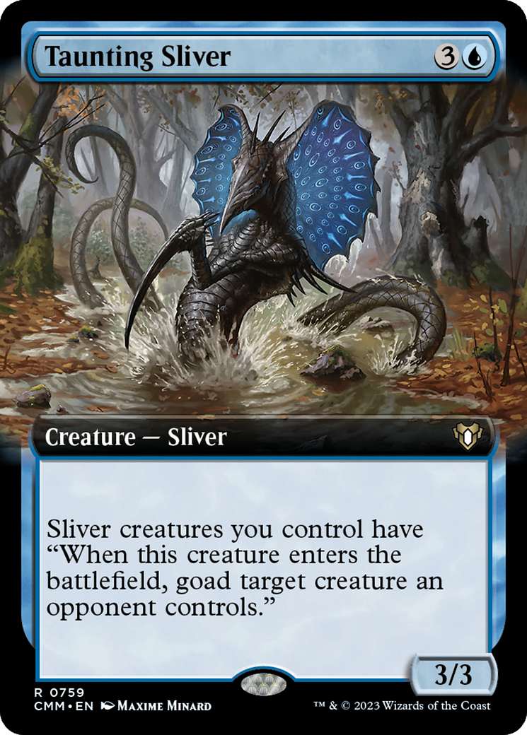 Taunting Sliver (Extended Art) [Commander Masters] | A1Comics