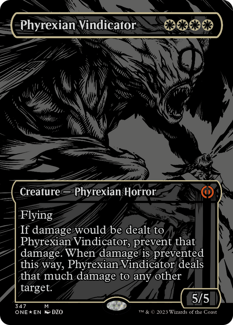 Phyrexian Vindicator (Oil Slick Raised Foil) [Phyrexia: All Will Be One] | A1Comics