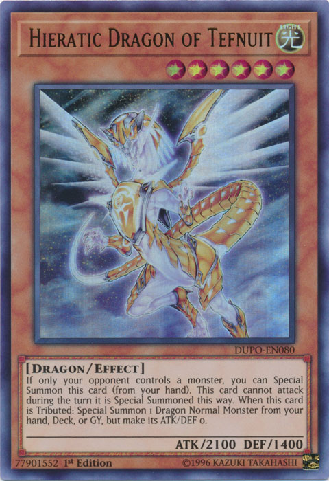 Hieratic Dragon of Tefnuit [DUPO-EN080] Ultra Rare | A1Comics