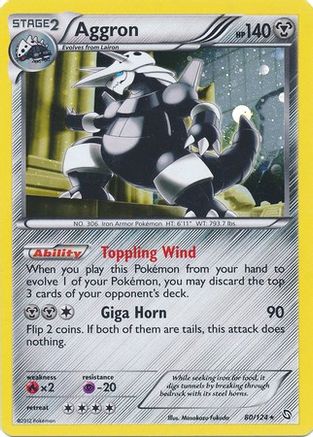 Aggron (80/124) (Cosmos Holo) [Black & White: Dragons Exalted] | A1Comics