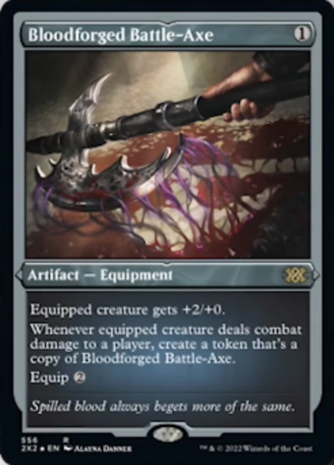 Bloodforged Battle-Axe (Foil Etched) [Double Masters 2022] | A1Comics