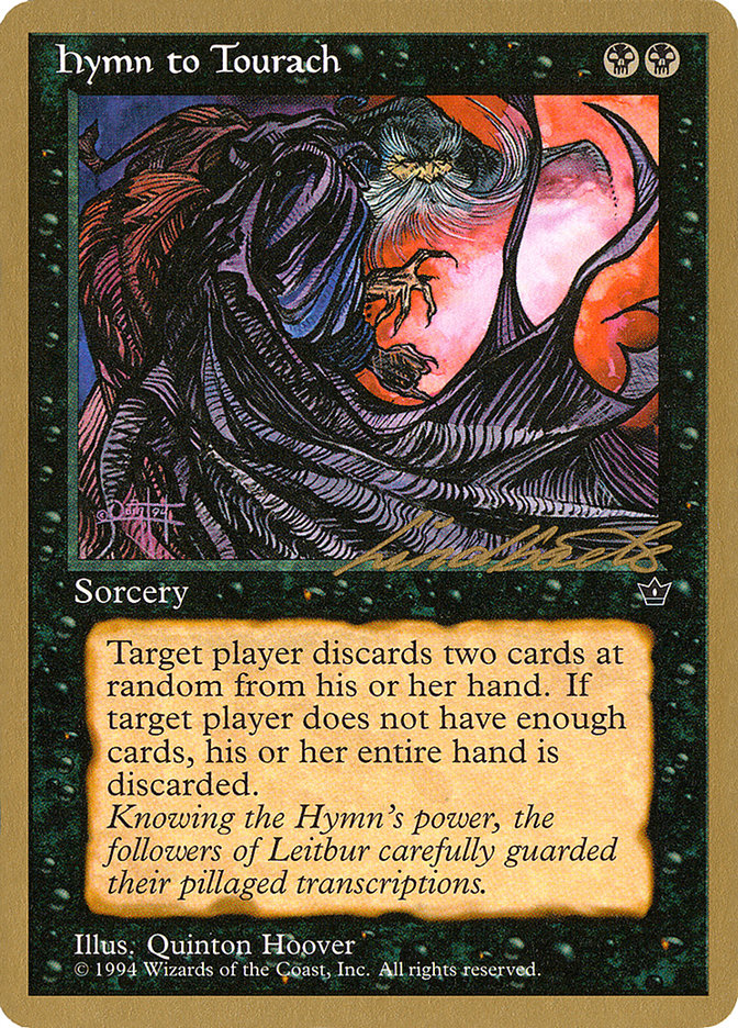 Hymn to Tourach (Cloak) (Leon Lindback) [Pro Tour Collector Set] | A1Comics