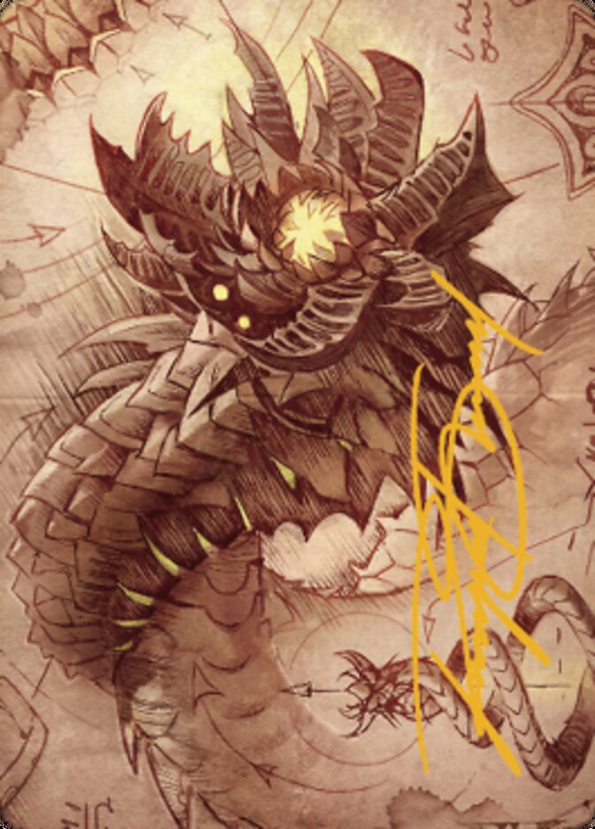 Wurmcoil Engine Art Card (Gold-Stamped Signature) [The Brothers' War Art Series] | A1Comics