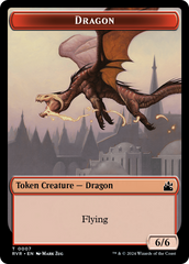 Saproling // Dragon Double-Sided Token [Ravnica Remastered Tokens] | A1Comics