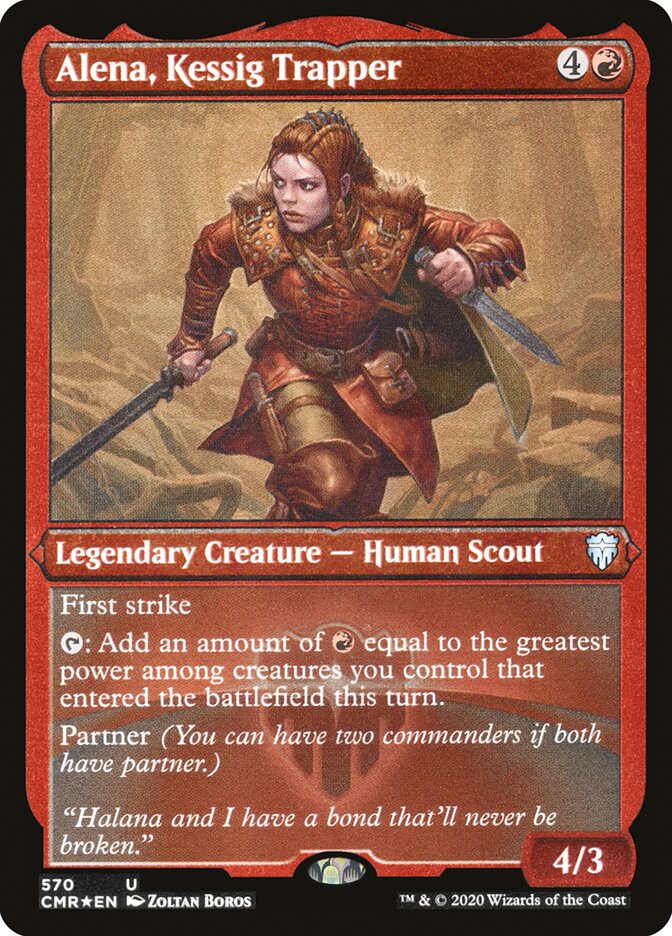 Alena, Kessig Trapper (Foil Etched) [Commander Legends] | A1Comics