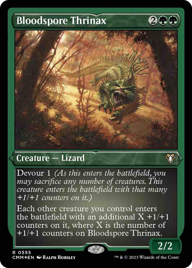 Bloodspore Thrinax (Foil Etched) [Commander Masters] | A1Comics