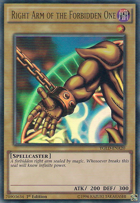 Right Arm of the Forbidden One [YGLD-ENA20] Ultra Rare | A1Comics