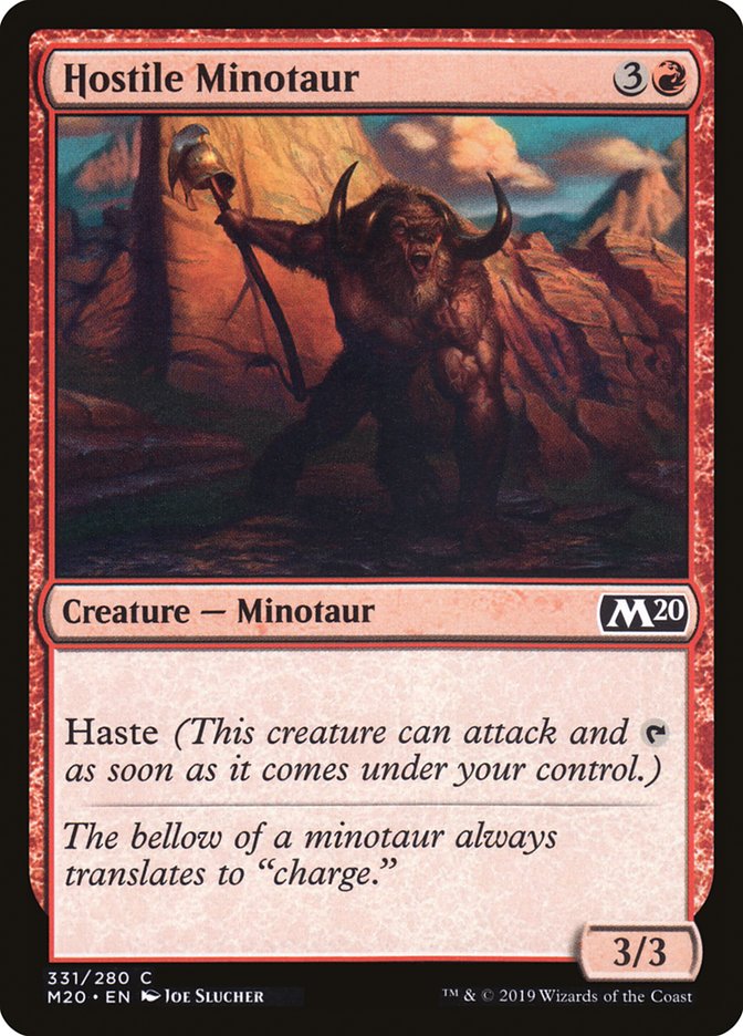 Hostile Minotaur [Core Set 2020] | A1Comics